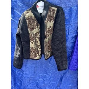 A La Mode black quilted jacket size large